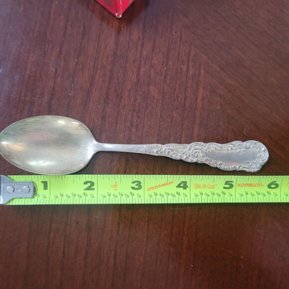 Vintage Wm. Rogers & Son AA Silver-Plated Ornate Spoon 6 Inches Long - Picture 5 of 5
